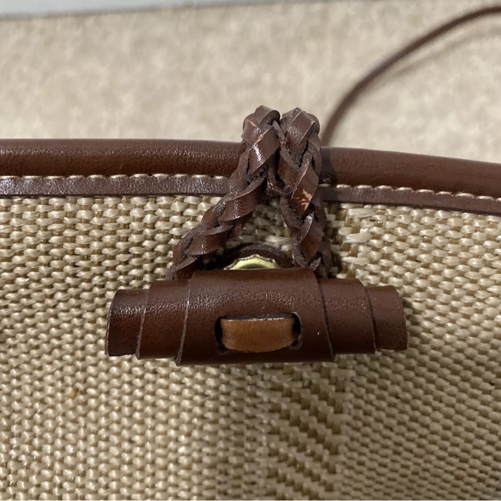 LIZ CLAIBORNE Beige And Brown Rattan Crossbody Bag Purse Shoulder Bag - Picture 11 of 11
